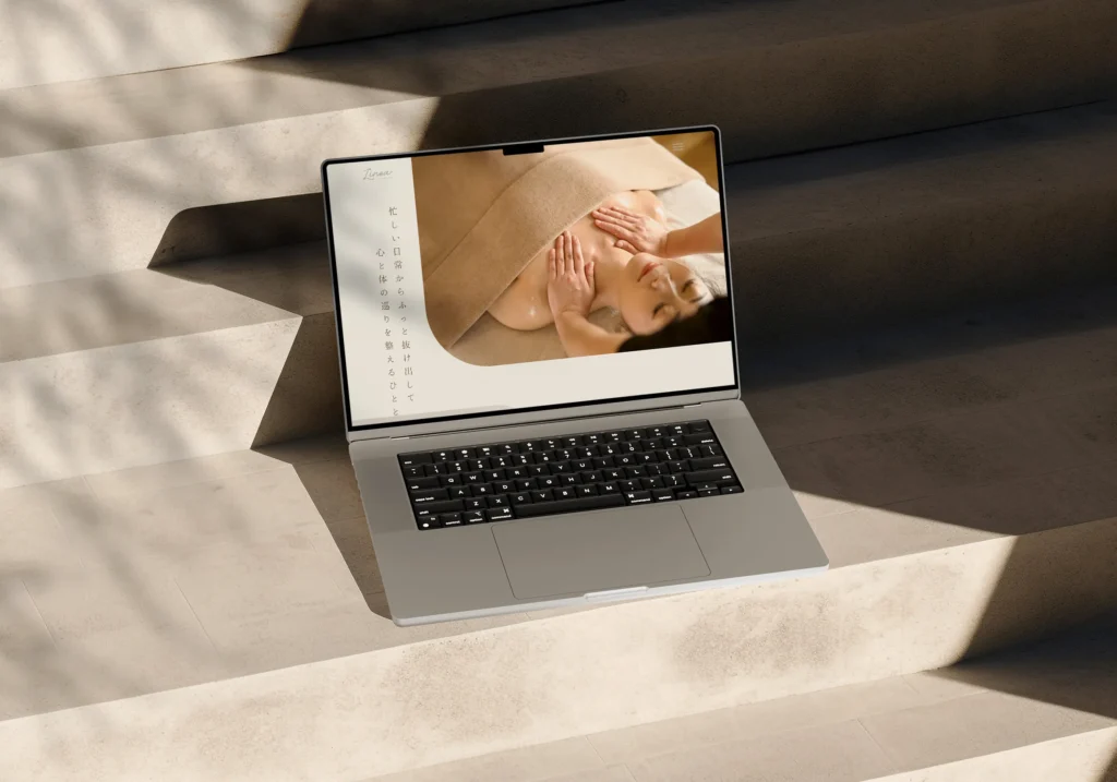 個人サロン向けWebデザインの制作実績モックアップ