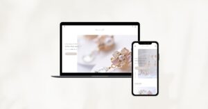 hanaemi様 オンラインショップデザインのパソコン&スマホのモックアップ画像